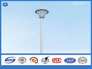 Hot Dip Galvanized Monopole cell Tower Steel Tiang Telekomunikasi 20 - 50m Tinggi