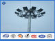 Baja lembaran Bahan tiang tinggi yang dipimpin tiang lampu, ASTMA 123 / EN ISO 1461 tiang lampu sorot standar / tiang