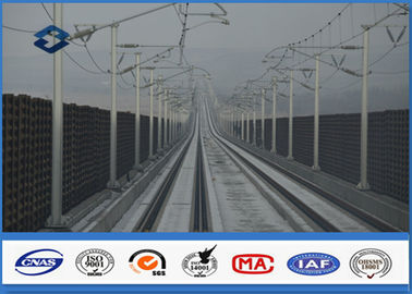 Q345 Baja Material Octagonal Electric Metal Utility Pole untuk Train Station