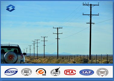 Baja Kolom Jalur Transmisi Listrik Tiang Listrik Utilitas Dengan Bahan Q345 ASTM A572 Gr50