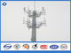 10 - 40 m Menara telepon seluler listrik Baja Monopole mast Slip Sambungan Bersama